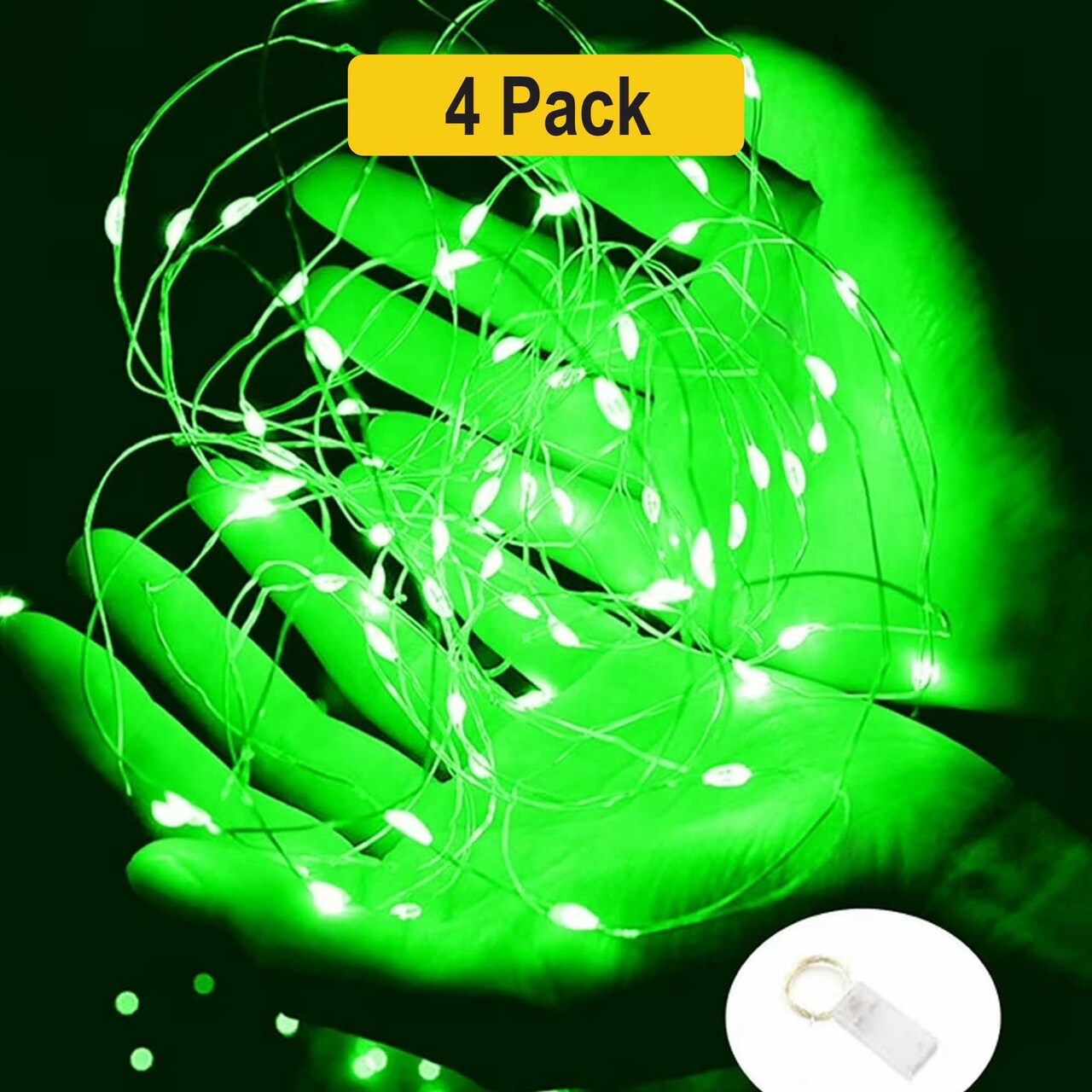 100 LED Silver Wire Fairy Lights — Plug-In, 32ft, Shapeable & Durable